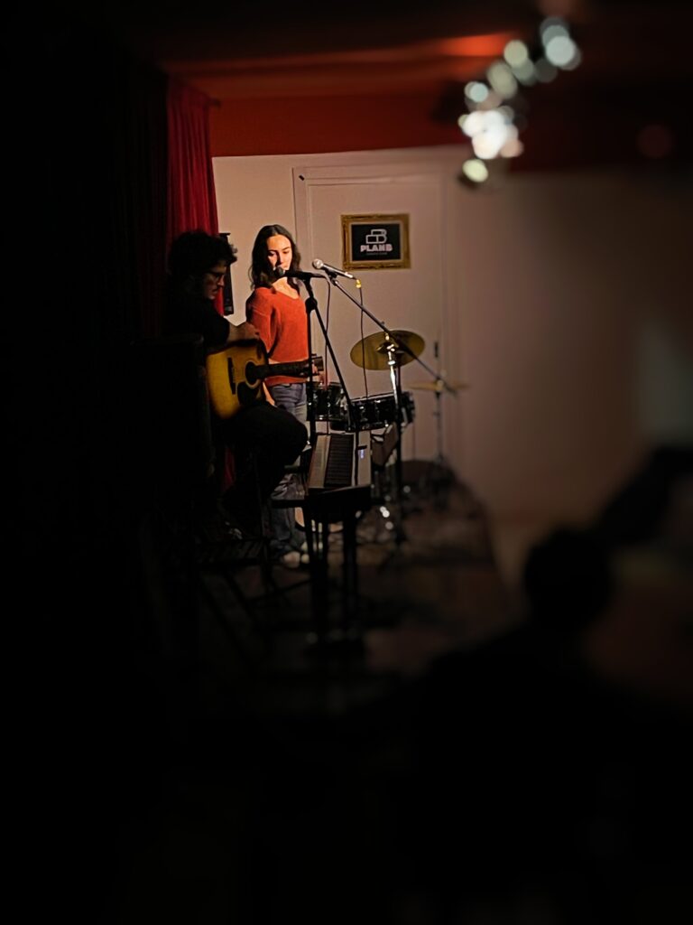Musicians connecting and forming bands at a jam session